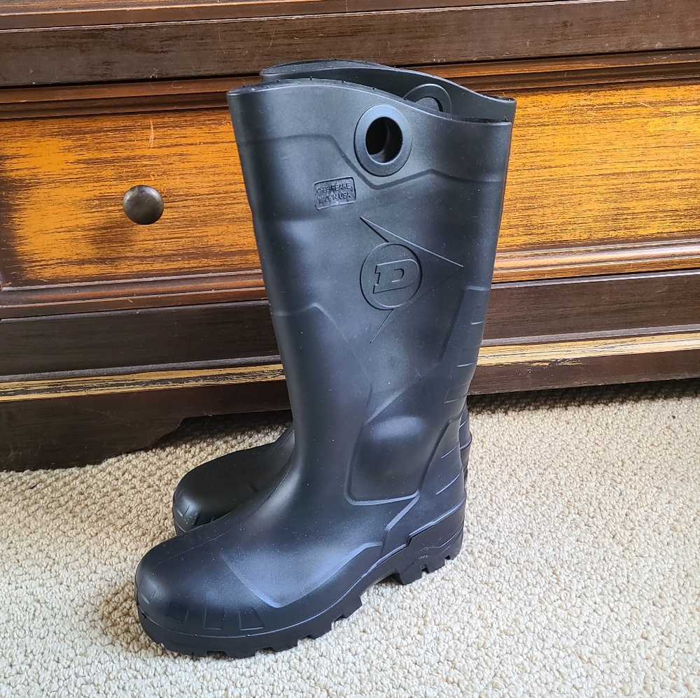 Dunlop Rubber Boots Chesapeake Waterproof Rain Outdoor Work Black 3M-5W